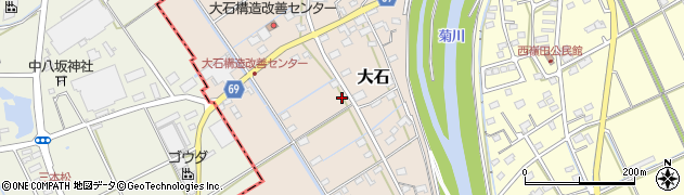 静岡県菊川市大石周辺の地図