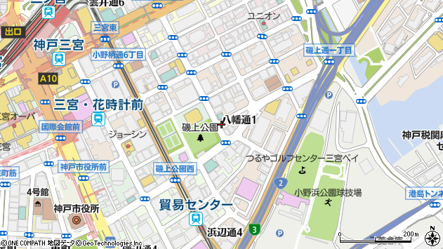 〒651-0085 兵庫県神戸市中央区八幡通の地図