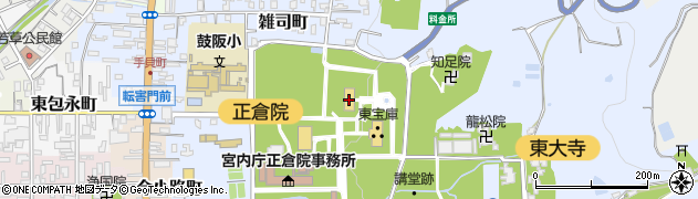 正倉院周辺の地図