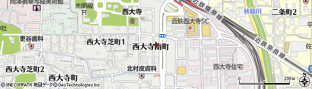 奈良県奈良市西大寺南町周辺の地図
