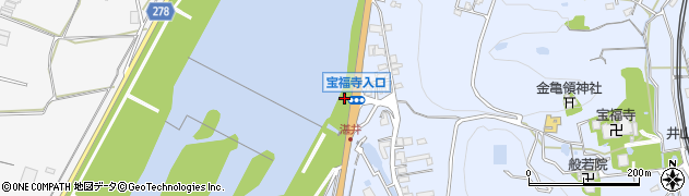 宝福寺入口周辺の地図