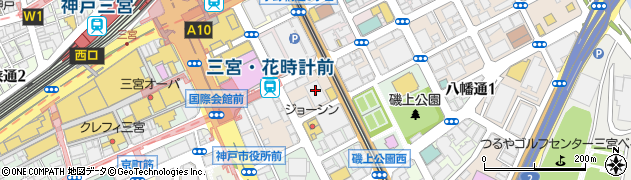 兵庫県神戸市中央区磯上通7丁目1-5周辺の地図
