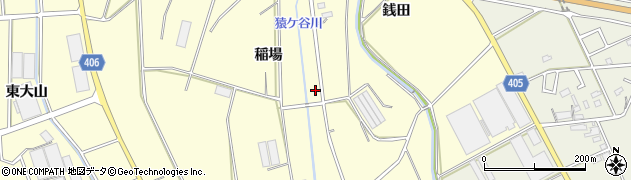 愛知県豊橋市東七根町（稲場）周辺の地図