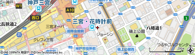 ゴルフィード神戸三宮サロン周辺の地図