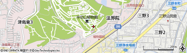岡山県岡山市北区法界院周辺の地図
