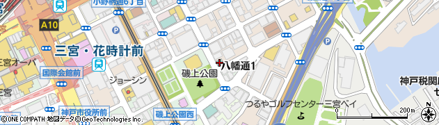 ホテル１－２－３神戸周辺の地図