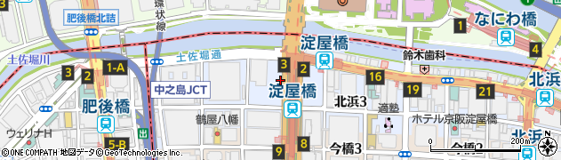 大阪府大阪市中央区北浜周辺の地図