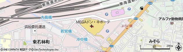 ロッテリアＭＥＧＡドン・キホーテ浜松可美店周辺の地図
