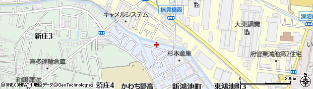 大阪府東大阪市新鴻池町17周辺の地図