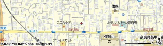 奈良県奈良市法蓮山添中町周辺の地図
