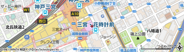 神戸国際会館内郵便局 ＡＴＭ周辺の地図