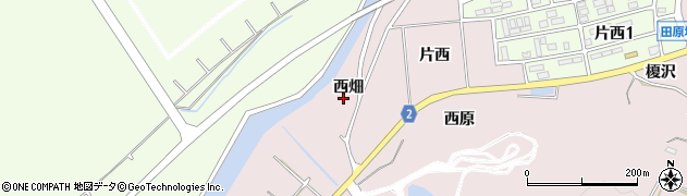 愛知県田原市片浜町（西畑）周辺の地図