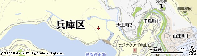 兵庫県神戸市兵庫区烏原町（青）周辺の地図