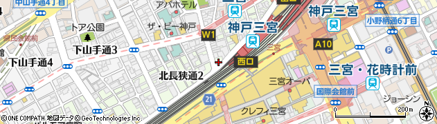 賀正軒 三宮店周辺の地図