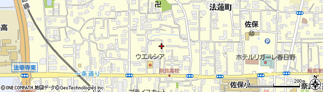 奈良県奈良市法蓮佐保１区周辺の地図