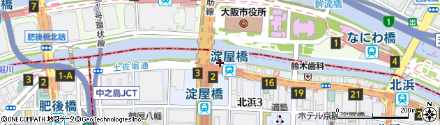 カフェ ベローチェ 淀屋橋店周辺の地図
