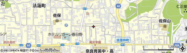 奈良県奈良市法蓮一条町周辺の地図