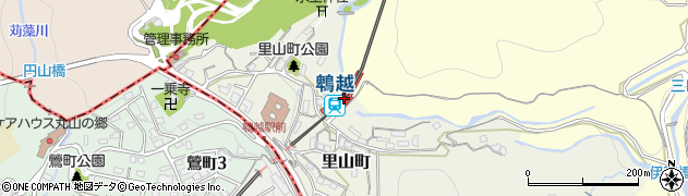 鵯越駅周辺の地図