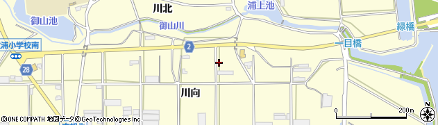 愛知県田原市浦町川向132周辺の地図