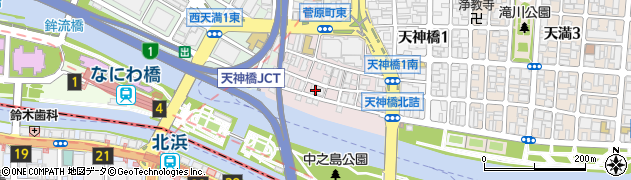 大阪府大阪市北区菅原町4周辺の地図