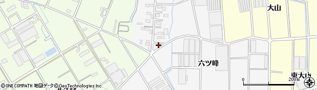 愛知県豊橋市西七根町（西六ツ峰）周辺の地図