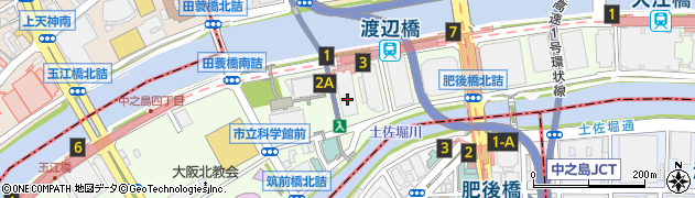 丸福珈琲店中之島ダイビル店周辺の地図