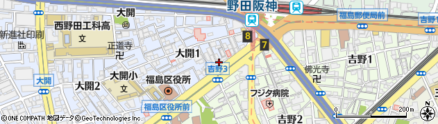 天下一品 野田阪神店周辺の地図