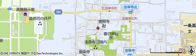 奈良県奈良市法華寺北町周辺の地図