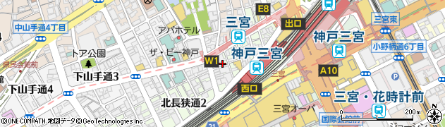 兵庫県神戸市中央区北長狭通1丁目10-2周辺の地図