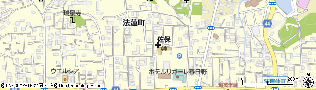 奈良県奈良市法蓮山添東町周辺の地図