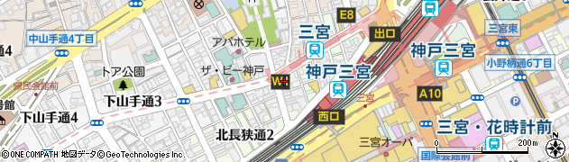 兵庫県神戸市中央区北長狭通1丁目10-6周辺の地図