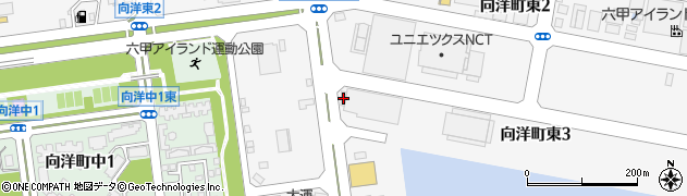 兵庫県神戸市東灘区向洋町東3丁目4周辺の地図