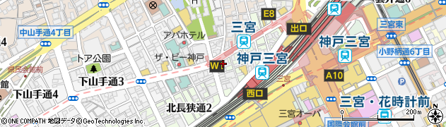 兵庫県神戸市中央区北長狭通1丁目10周辺の地図