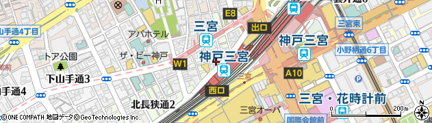 神戸市バス　市バス・地下鉄・お客様サービスコーナー周辺の地図