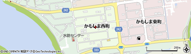 島根県益田市かもしま西町周辺の地図