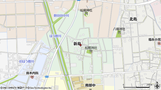 〒438-0062 静岡県磐田市新島の地図
