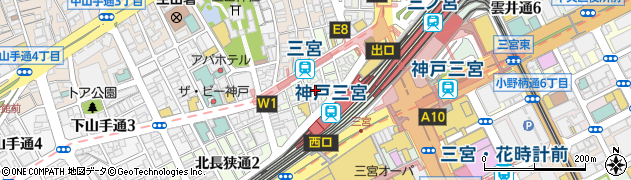 花美咲 三宮店周辺の地図