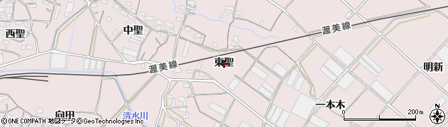 愛知県豊橋市老津町（東聖）周辺の地図