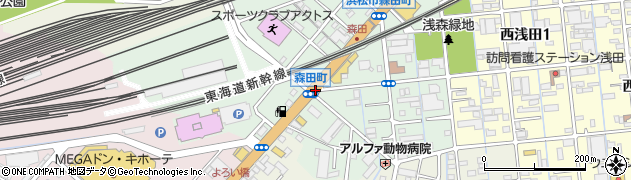 森田町周辺の地図