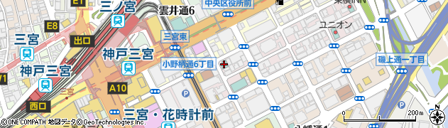 アパホテル神戸三宮周辺の地図
