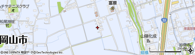 岡山県岡山市北区富原596周辺の地図