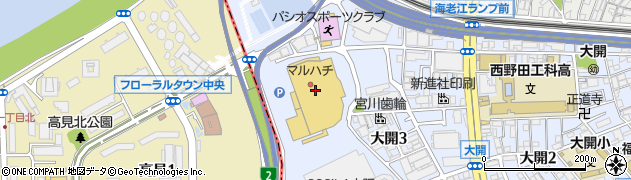 コーナン福島大開店周辺の地図