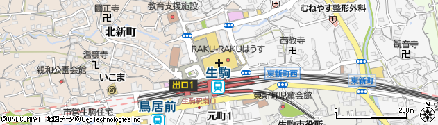 キャンドゥ近鉄生駒店周辺の地図