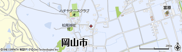 岡山県岡山市北区富原1258周辺の地図