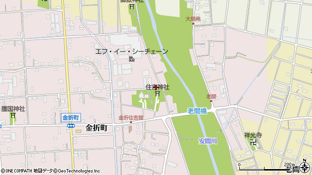 〒435-0026 静岡県浜松市中央区金折町の地図