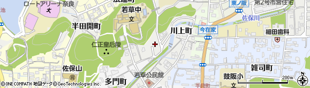 奈良県奈良市川上八反田町周辺の地図