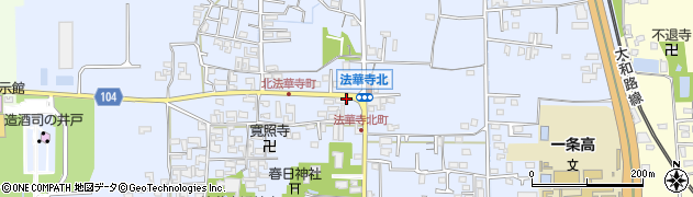 奈良県奈良市法華寺町周辺の地図