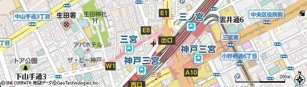爽天リラクゼーション　三宮サンキタ通り店周辺の地図
