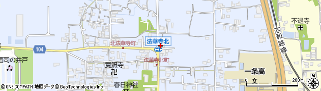 奈良法華寺郵便局周辺の地図