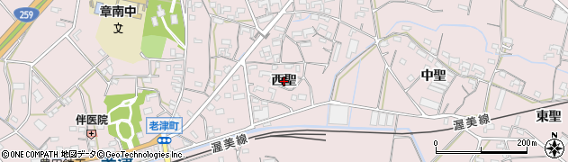 愛知県豊橋市老津町（西聖）周辺の地図